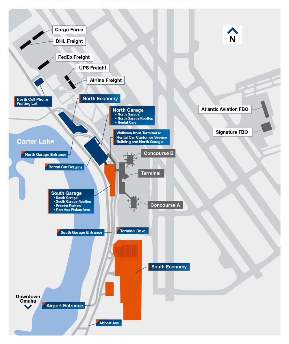 Airport Maps: Eppley Overview  OMA Omaha Eppley Airfield