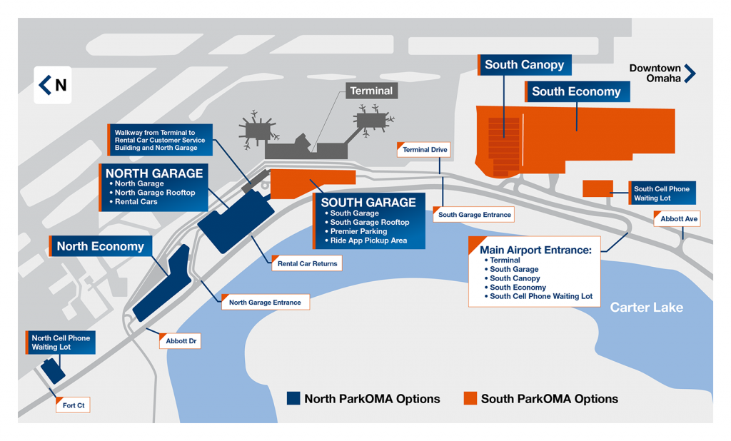Airport Maps ParkOMA OMA Omaha Eppley Airfield