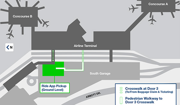 OAA Ride App Pickup Area