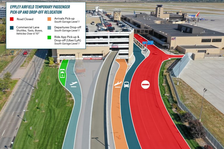 Passenger Pickup & Drop Off OMA Omaha Eppley Airfield