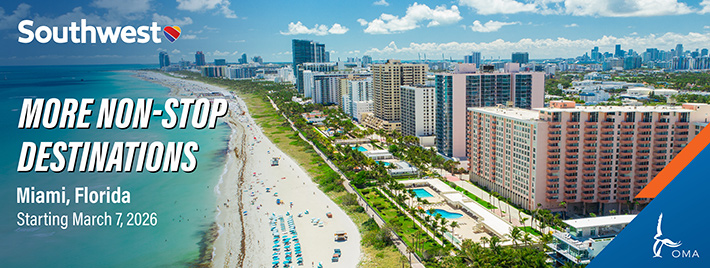 Southwest | NonStop from OMA to MIA Starting March 7, 2026